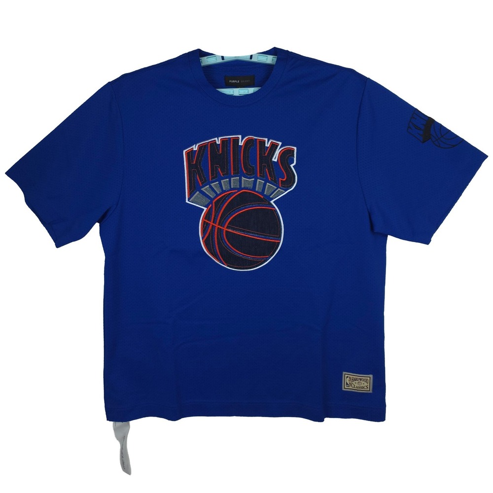 Purple Brand NY Knicks Mitchell & Ness NBA Large Jersey Shirt Blue NWT